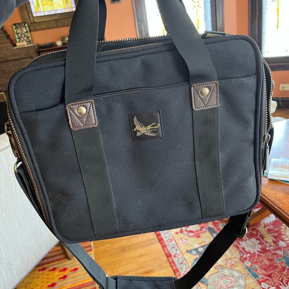 Eddie Bauer laptop bag vintage padded new never used